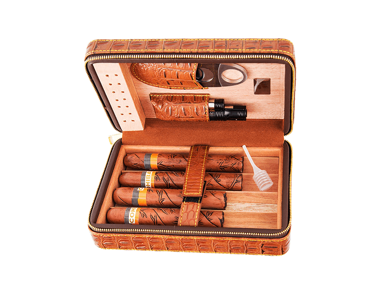 Leather cigar box