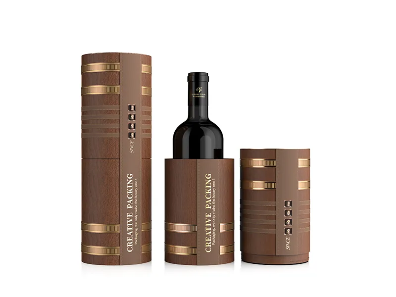 High-End Password Lock Wine Bottle Gift Box
