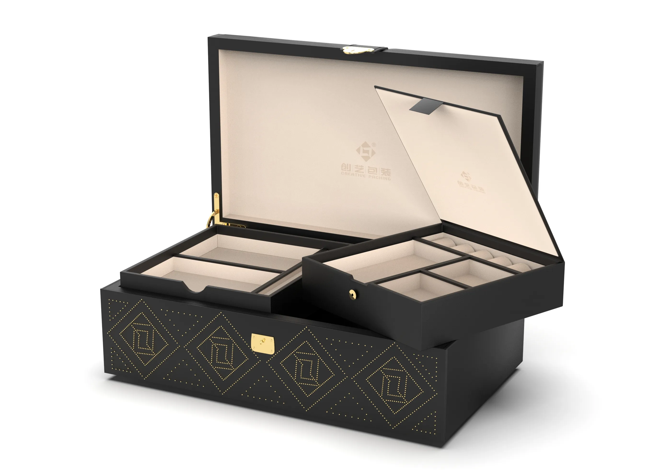 wooden jewelry box organizer