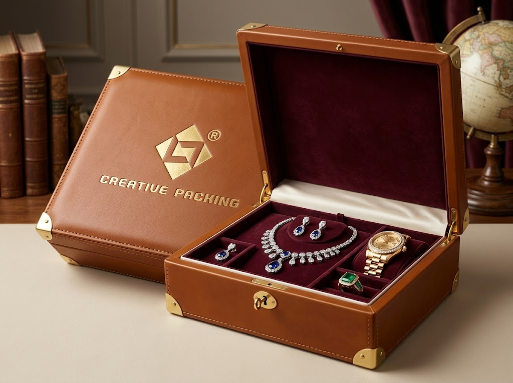 leather jewelry boxes - Creative packing