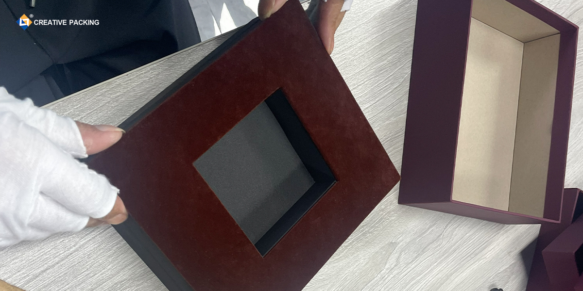 Custom foam insert cutting for perfume bottle packaging - Creative Packing