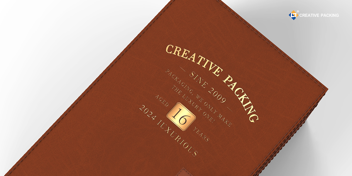 Foil stamping and debossing detail on custom <a href='https://creativepackingcn.com/' target='_blank'><u>perfume box</u></a> log - Creative Packing