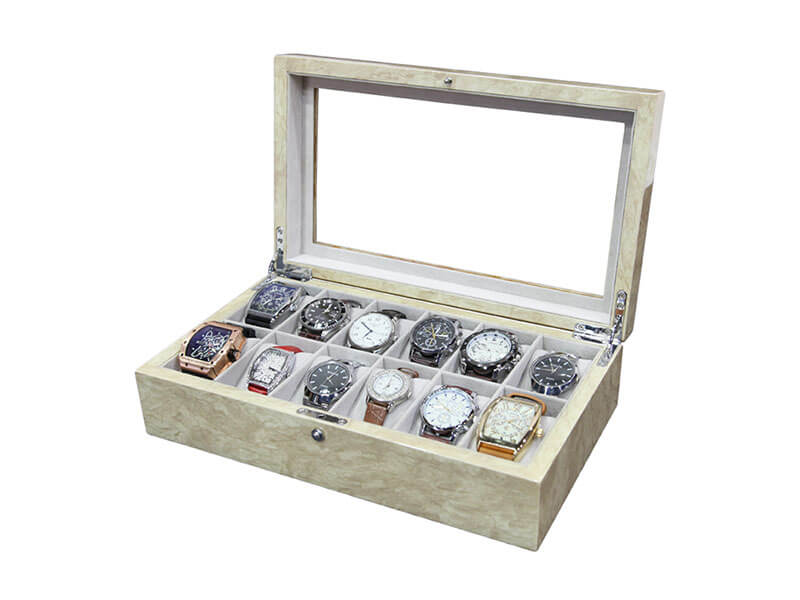 Beige Color Wooden Watch Box