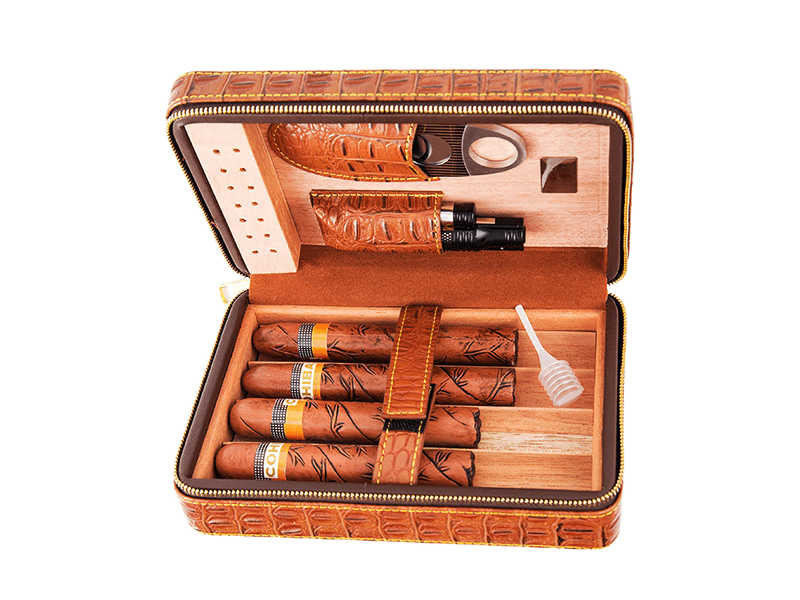 Leather cigar box